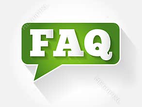 FAQ, question and answer text message