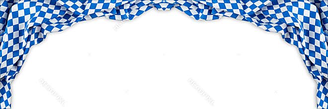 Bavarian flag wide panorama oktoberfest background