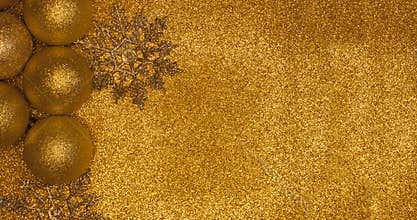 New Year's Golden balls. Layout.