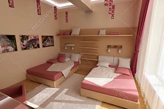 Pink bedroom
