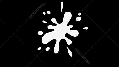 Blot with splatters.