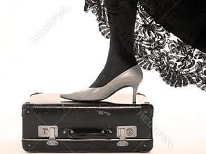Healthy travel concept, retro style