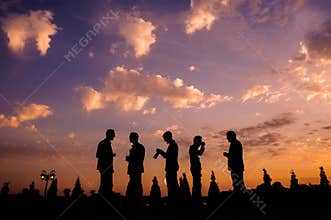 Relaxed evening party