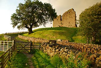 Thirlwall castle, British landscape, England, UK