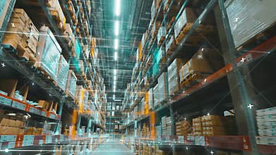 Futuristic multi-level warehouse