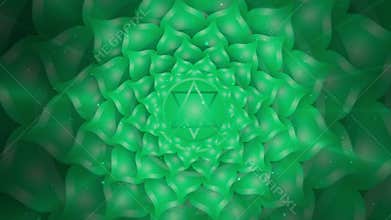 Animated rotation of a Heart Chakra symbol