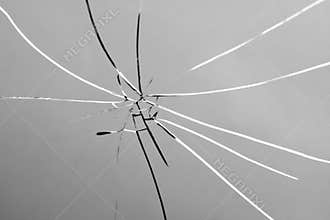 Broken and Shattered Glass Pane