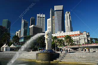 Merlion singapore daylight
