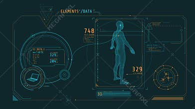 Abstract animated poster with human exploration data.