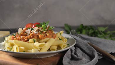 Vegetarian lentil Bolognese