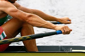 Rower in training