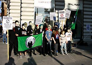 Members of Anonymous hold rally