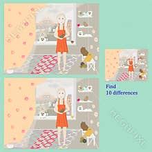find 10 differences rebus for children under 6 years old according to the seasons