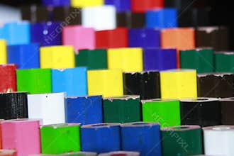 Colorful Pencil Tips Pattern Background, Creative Art Supplies Texture for Education Design