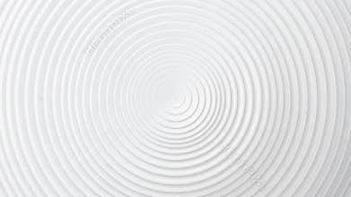 Abstract pattern of circles with the effect of displacement. White clean rings animation. Abstract background for