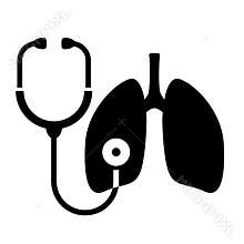 Lung health diagnosis vector logo