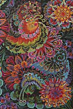 Art Deco bohemian, psychedelic, vintage chic luxury abstract floral background, decorative wall