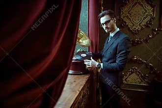 Rich man at home