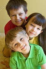 Happy kids at home