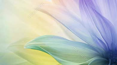 Abstract floral background in soft pastel colors with delicate petals gently unfolding, creating a sense of serenity and