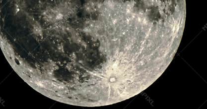 Background video close-up of the full moon in the night sky.