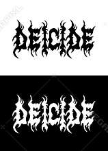 Death metal band Deicide vector logo.