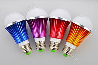 Colorful LED light bulbs,Led lamp Bulb Green light source Green lighting Energy saving light bulbs Environmental protection