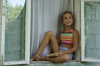 Girl in window
