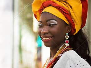 Baiana, Brazilian Woman in Traditional Attire