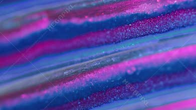 Glitter ink spill paint stripes neon pink blue