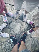 unity in diversity : a heart during hiking in summer