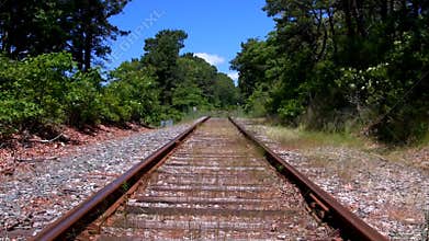 Cape Cod railroad tracks