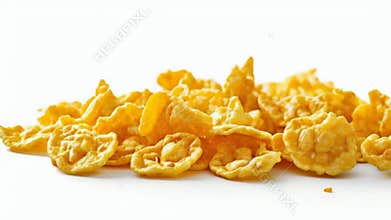 Corn flakes isolated.