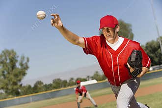 Pitcher Throws A Ball