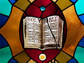 Stained Glass Holy Bible