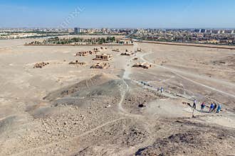 View from Tower of Silence, ancient structure built by Zoroastrians in Yazd