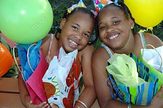 Birthday party sisters