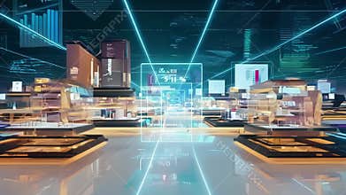 Experience the ultimate evolution in shopping and finance as you tour a virtual reality mall filled with endless options