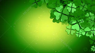 St. Patrick's Day - Green Four Leaf Clover Animation
