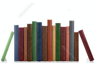 Row of old books.