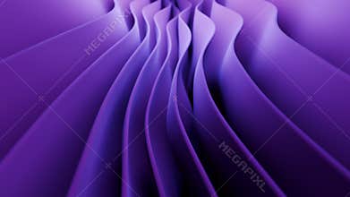 Looped abstract background with gently flowing layered purple waves stream and smooth soft shadows