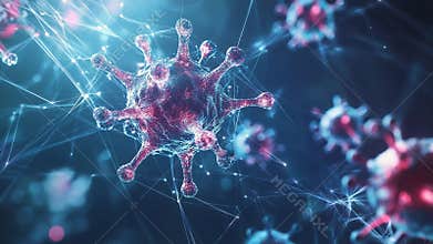 Virus spreading causing infection global disease pandemic