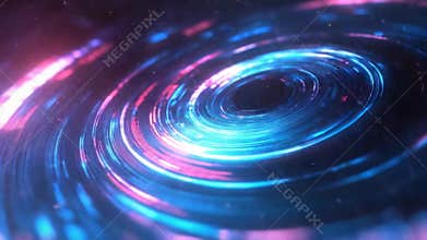 Vibrant cosmic vortex with neon colors