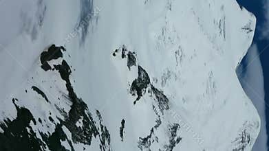 Aerial view of Elbrus mount Caucasus