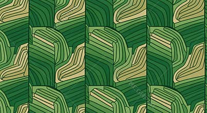 Abstract Green Organic Pattern Seamless Texture Background