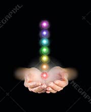 Sending chakra healing energy