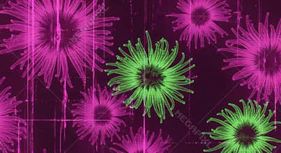 Vibrant Neon Corals Glowing in Deep Ocean Abyss
