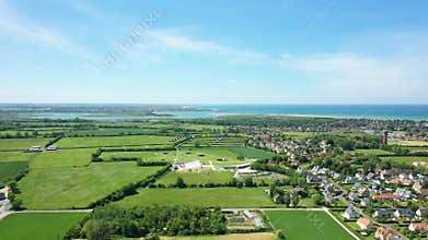 Aerial view of Batteries de Merville landscape