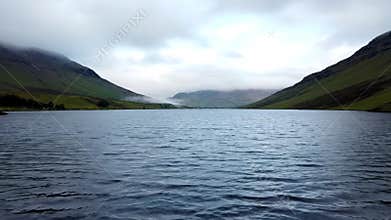 Natural scenery of mountains, rivers and lakes,Generative AI
