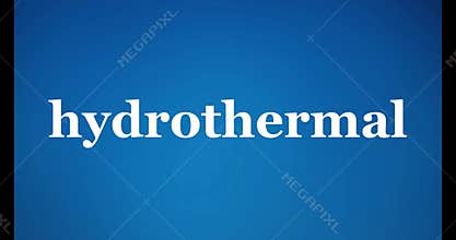 hydrothermal animation on blue
